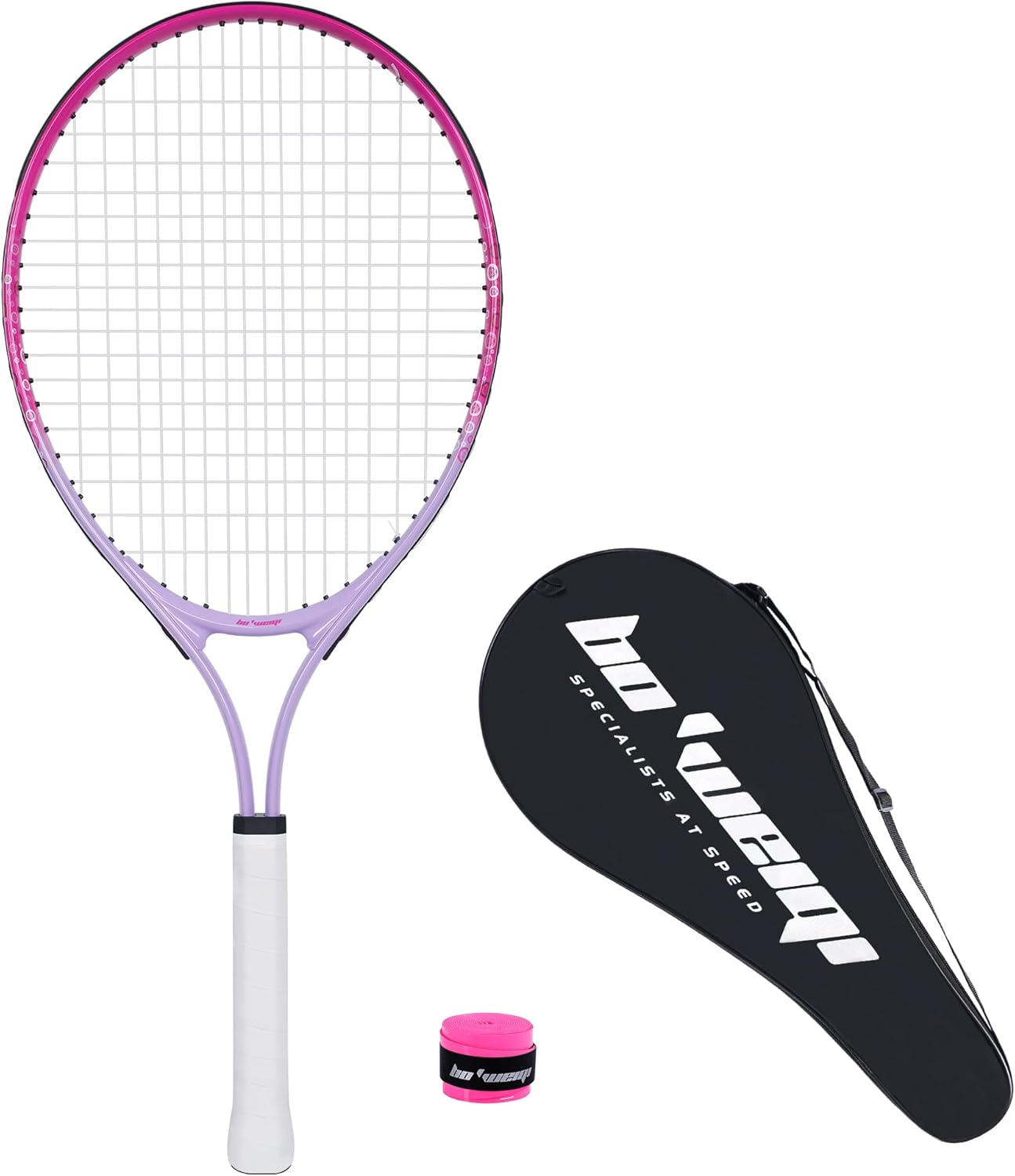 bo'weiqi 17"-25" Kids Tennis Racket for Aged 2-12 Lightweight Youth Tennis Racquet for Girls and Boys Outdoor/Indoor Sports with 1 Non-Slip Grip and 1 Shoulder Strap Bag Easy Carry