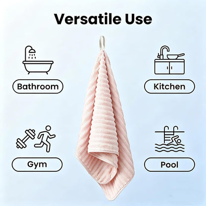 4PCS Pink Microfiber Hand Towels for Bathroom Christmas Decorations Quick Dry Small Towel Set Bathroom Kitchen 14 x29.6inch