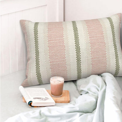 Boho Pillow Covers 12x20 Set of 2 Sage Green Pink Stripe Polka Dot Throw Pillow Covers Outdoor Decoration Modern Abstract Decorative Pillowcase Farmhouse Linen Lumbar Cushion Case for Home Sofa