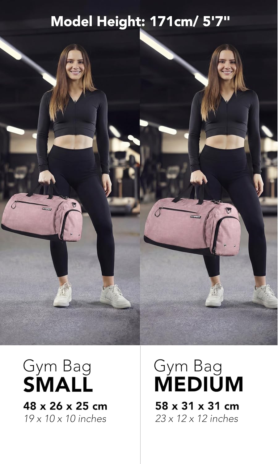 Fitgriff® Gym Bag for Men & Women with Shoe & Wet Compartment - Duffle Bag for Travel, Sports, Fitness & Workout