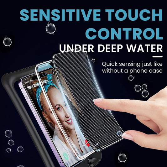 2 Pack Waterproof Floating Phone Pouch IPX8 Floatable Waterproof Phone Case with Lanyard Strap Universal Dry Bags Underwater Case Wallet for iPhone 17/Air16 15 14 13 12 Samsung,Up to 7.2" for Swimming