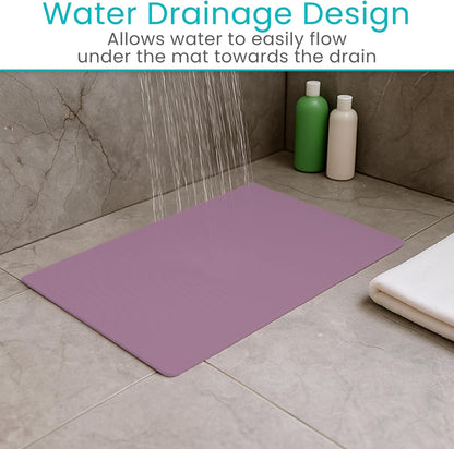 Vive Non-Slip Bath Mat with Suction Cups - 28" x 16" Extra Large Rubber Mat for Safety & Comfort - Patented Grip Prevents Slips and Falls for Kids, Elderly, Men, Women - XL Non Skid Shower & Tub Cover