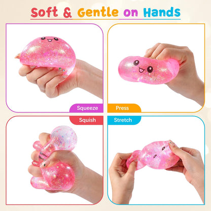 Sugar Dumpling Squishy,Viral Bao Bun Squishy Dumling Mystery Box,Stress Relief Fidget Squeeze Toy for Holiday & Birthday Gifts (Pink)