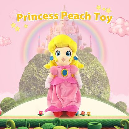 Princess Peach Plush Toy Princess Peach Doll Collection Mario Plush Stuffed Animals Toys 10 Inch (Pink Sweet Gift for Mario Fans