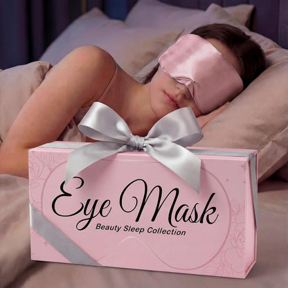 SLEEP SANCTUARY 100% Pure Mulberry Silk Sleep Mask - 22 Momme Light Blocking Hook & Loop Silk Eye Mask for Sleeping - Secure Fit for Side Sleepers, Women & Men - Cloud Soft (Pink)