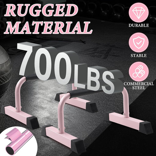 Push Up Bar, 700 LBS Potable Dip Bar with EVA Handle for Home GYM Gymnastics Calisthenics Equipment Apartment Courtyard Balcony Exercise Fitness Upper Body Arm Back Man Woman Kid