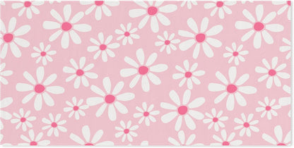 Pink Daisy Floral Beach Towel 60x30 Inches, Daisy Flower Swim Pool Bath Towels for Women Girls Bathroom Swimming Pool Travel Camping, Flower Oversized Beach Towels