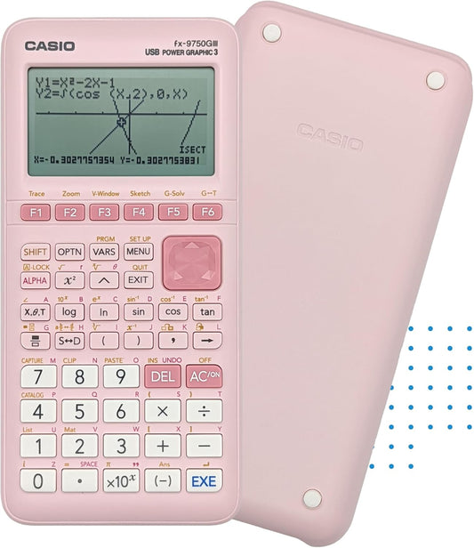 Casio fx-9750GIII Graphing Calculator | Natural Textbook Display | Python Programming | Ideal for Exams, STEM & Advanced Math | Pink
