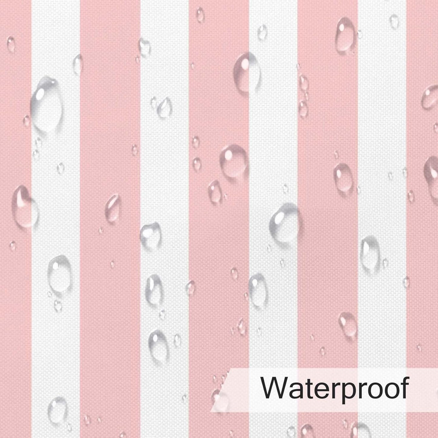 MASLEK Pink and White Striped Shower Curtain for Bathroom, Modern Vertical Stripe Geometric Bathroom Decor Minimalist Aesthetics Bathroom Curtain with Hooks, 72W X 72L Inch