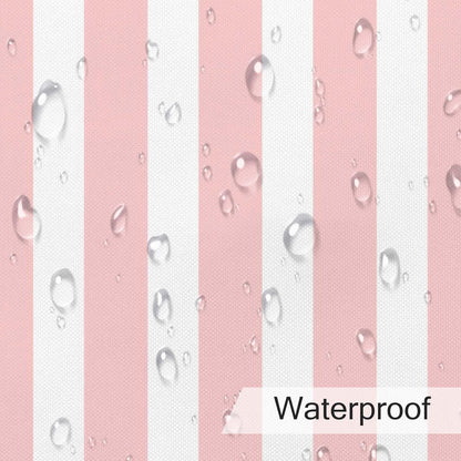 MASLEK Pink and White Striped Shower Curtain for Bathroom, Modern Vertical Stripe Geometric Bathroom Decor Minimalist Aesthetics Bathroom Curtain with Hooks, 72W X 72L Inch