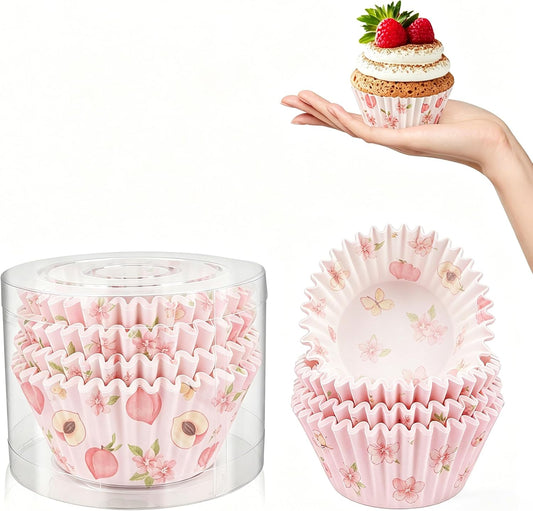 Cupcake Liners,100 pcs Muffin Liners,Cupcake Wrappers,Paper Cupcake Liners,Peach Paper Muffin Cupcake Liners,Muffin Baking Cups,Paper Baking Cups,Cupcake Papers,Standard Size 2x1.25inch
