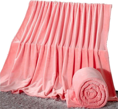 Coral Fleece Blanket for Couch Monochromatic Plush Fuzzy Lightweight Throw Super Soft Nap Blankets(Lemon Yellow,100x140cm(39x55inch))
