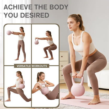 YIGUO Soft Kettlebell, Kettlebells Cushioned Impact-Resistant Base and Anti-Slip Grip, Strength Training Kettle Bell for Women and Men, Home Workout