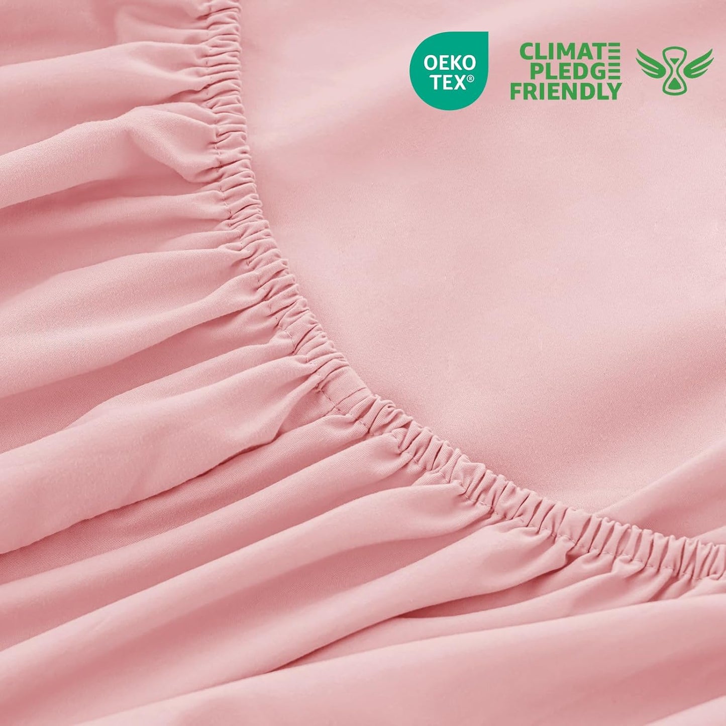 6 Piece Queen Sheet Set – Breathable & Cooling Bedding Set with 18-24 Inch Deep Pockets - 1 Flat & 1 Fitted Sheet & 4 Pillowcases（Queen Baby Pink