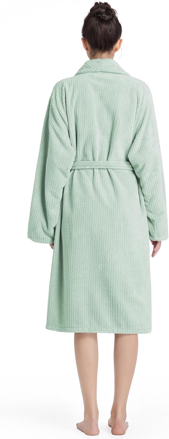 Plush Bath Robes For Women After Shower,Soft Long Towel Robe,Quick Dry&Warm Womens Bathrobe