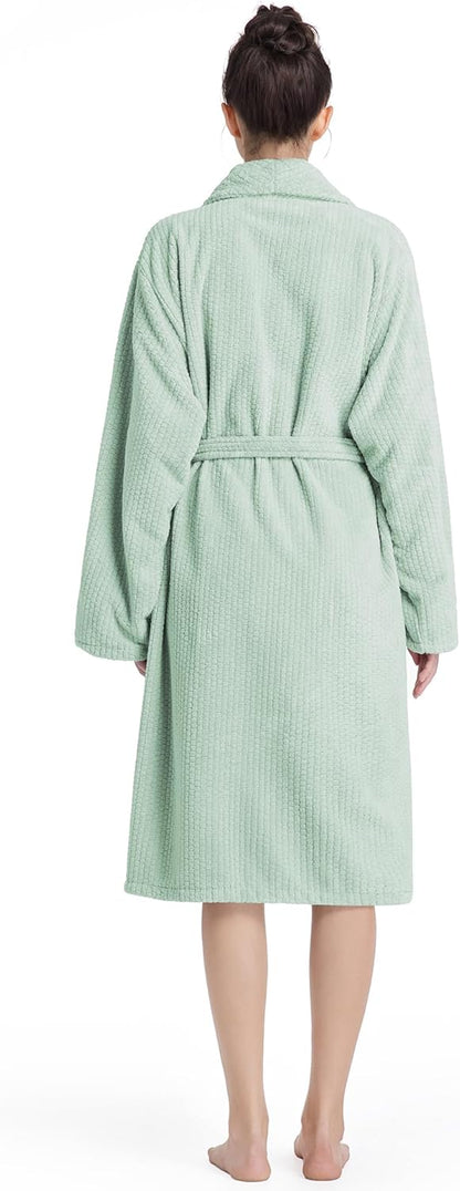 Plush Bath Robes For Women After Shower,Soft Long Towel Robe,Quick Dry&Warm Womens Bathrobe