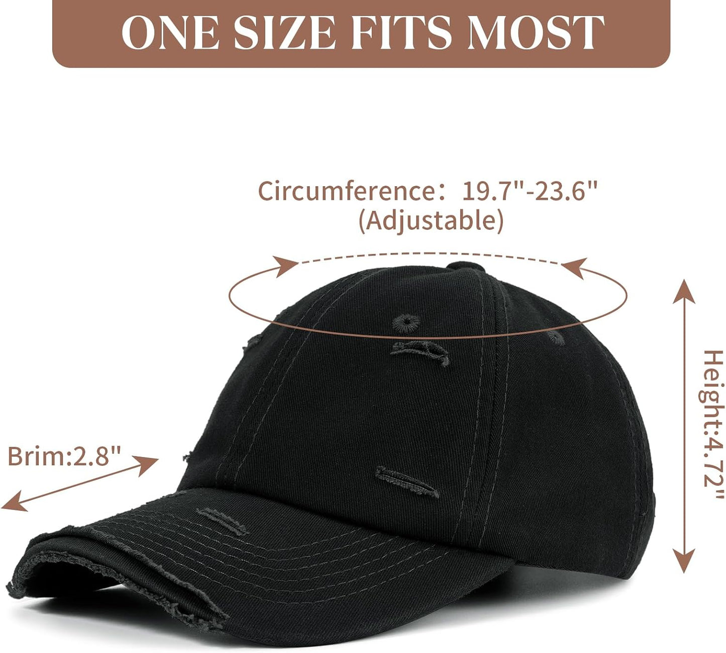 Komorebi Baseball Cap Women Men Vintage Washed Distressed Hats Adjusted Cotton Dad Hat Adjustable Trucker Headwear