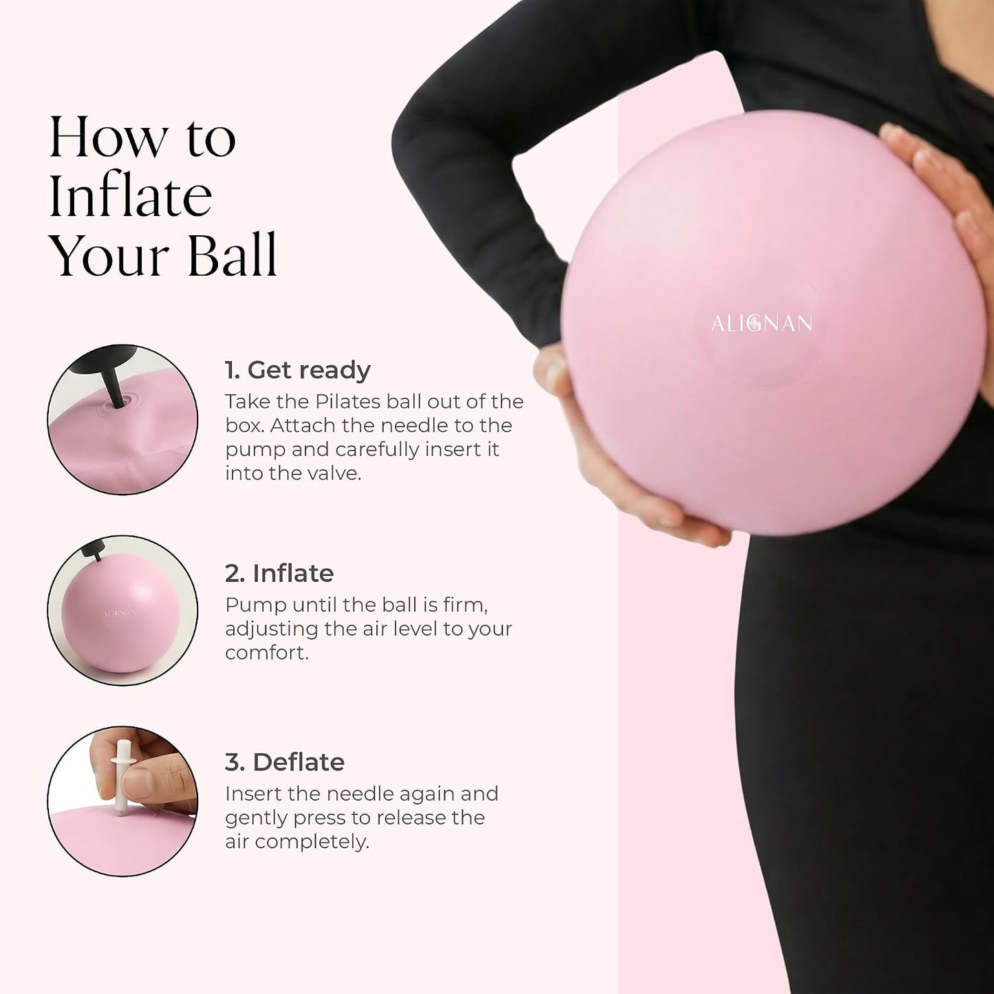 Pilates Kit for Home Workouts with 14” Pilates Ring Pilates 8” Mini Ball with and 3 Booty Bands Set, Pilates Essentials Kit for Women with Guided Workout Video, Home Pilates Equipment