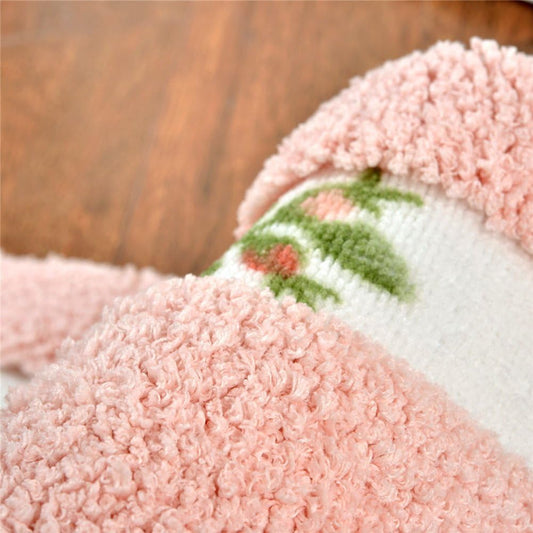 UKELER Luxurious Soft Floral Non-Slip Toilet Contour Rug, Contour Bath Rug, Soft Shaggy U-Shaped Toilet Floor Mat for Bathroom 20-By-20 Inch, Pink