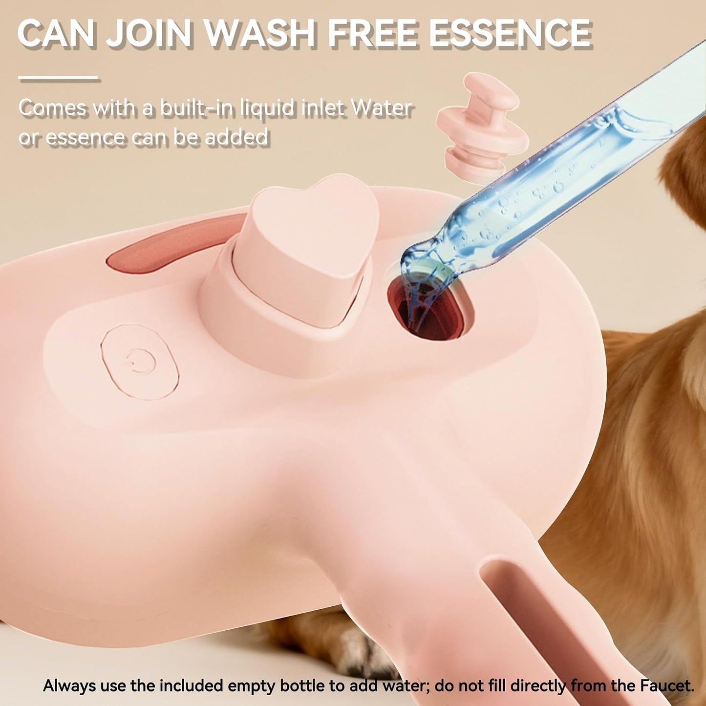 Dog Steam Brush 3-in-1 Spray Bath Brush for Dog and Cat, Pet Hair Removal Comb for Long & Short Haired Pets, Self Cleaning Grooming Brush Can Help to Comb a Pet's Fur and Remove Fleas Pink