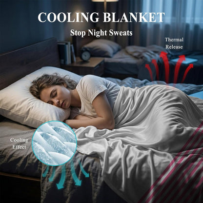 Cooling Blanket for Hot Sleepers Pink Stripe Lightweight Breathable Double Sided Summer Blanket Classic Style Cooling Throw Blanket for Couch Bed Night Sweats 30"x40"