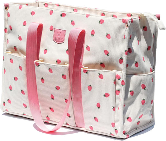 ESVAN Utility Tote Bag with Zip Top Waterproof Teacher Tote Bag for Teacher Work Women Beach