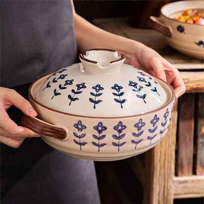 Ceramic Casserole, Japanese Clay Pot Donabe Stone Rice Pot With Lid, Earthen Pot Stockpot Ceramic Casserole Cooker Healthy Cookware Stove Pot Soup Hot(Pink,1.5L)