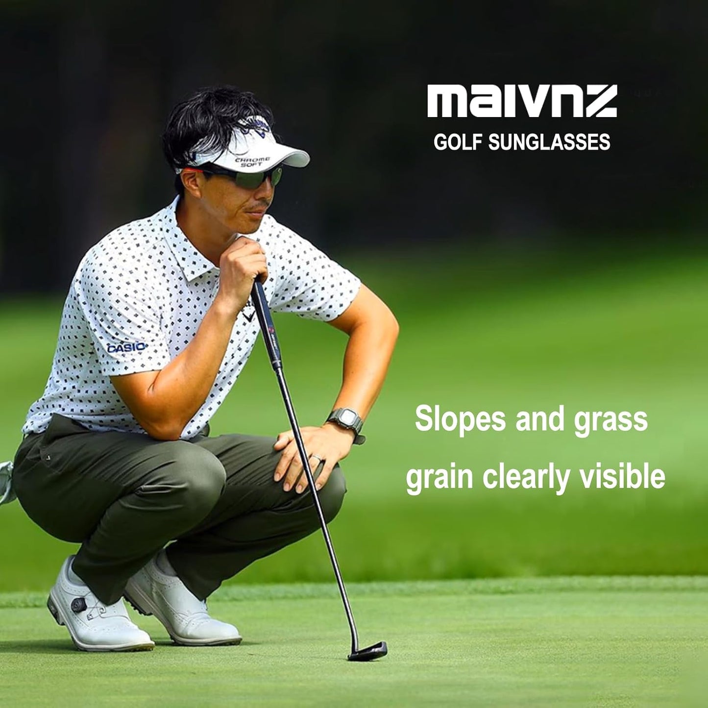 maivnz HD Lightweight Golf Sunglasses for Men Women, Golf Ball Finder Glasses, UV400 Eyewear & Golf Gifts for Golfers