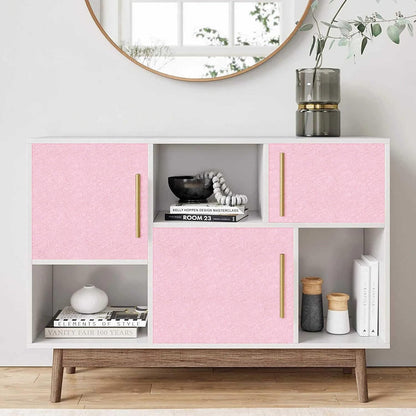 Abyssaly 15.7 inch X 118 inch Pink Wallpaper Embossed Self Adhesive Peel and Stick Removable Home Decorative Vinyl Film Cabinet Furniture Countertop Solid Color Shelf Paper Silk