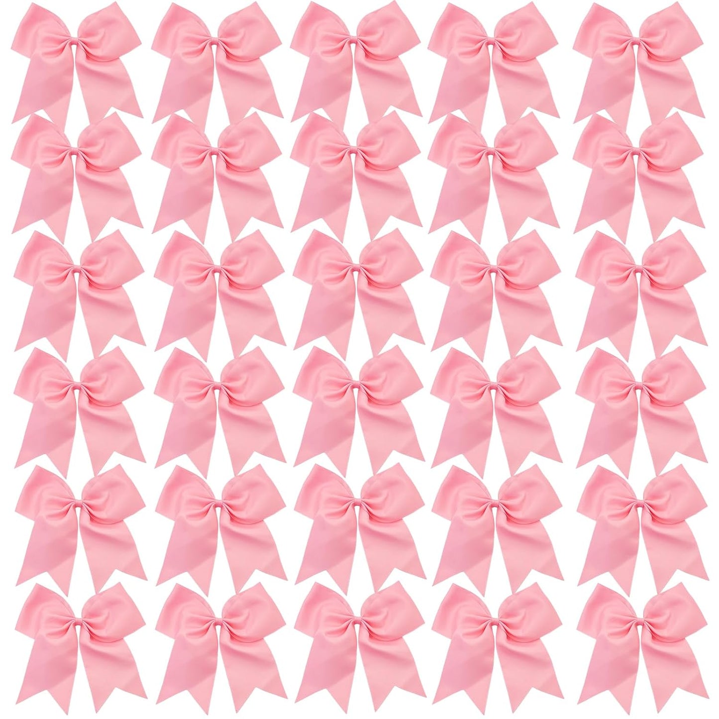 30PCS 8" Large Cheer Bows Hair Bows Ponytail Holder Handmade for Girls Teens Softball Cheerleader Sports (Light pink)
