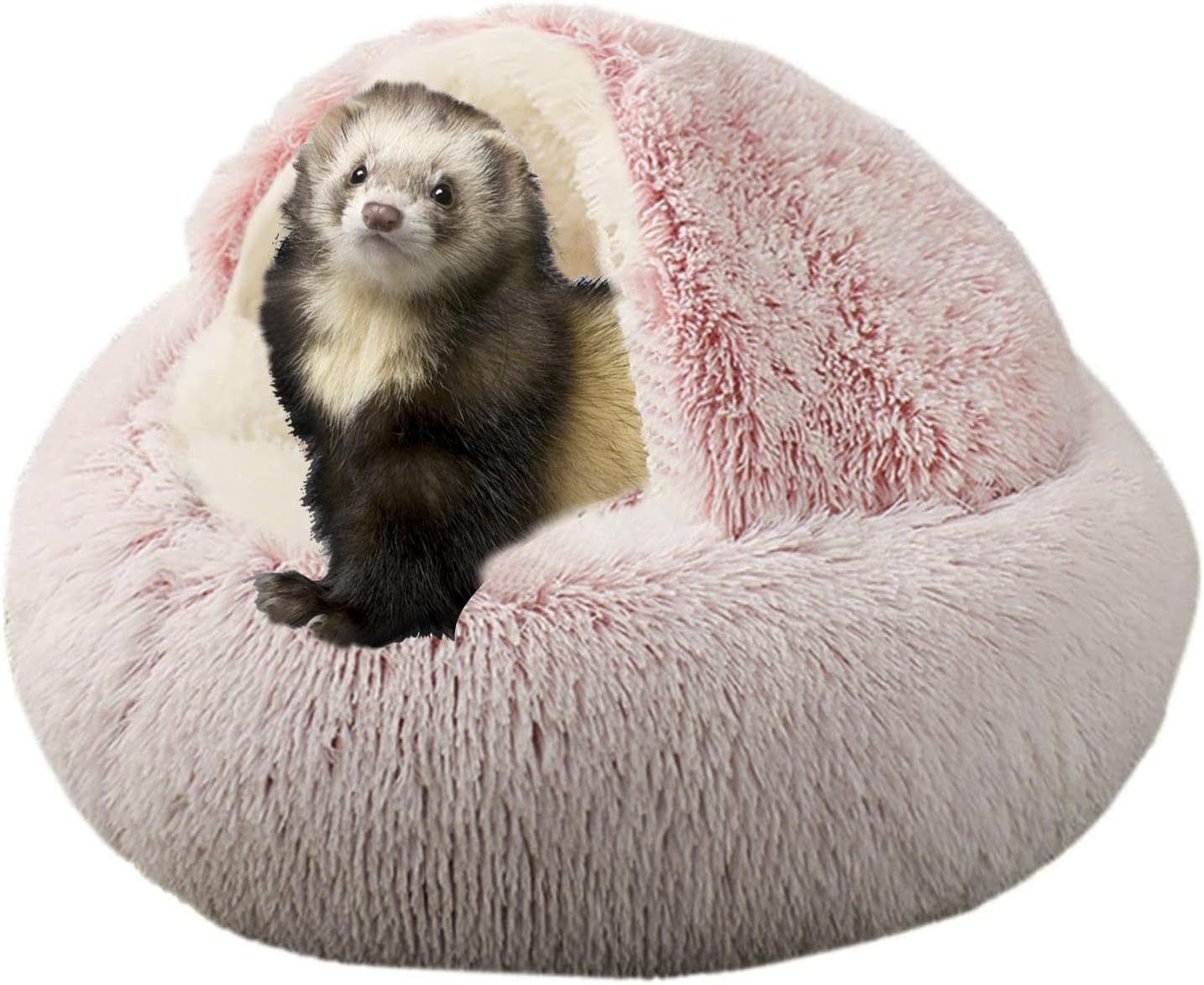 Ferret Bed Cave and Hideouts，Ferret Hideaway Bed Accessories for Cage Ferret Beds and Hideouts (Pink)