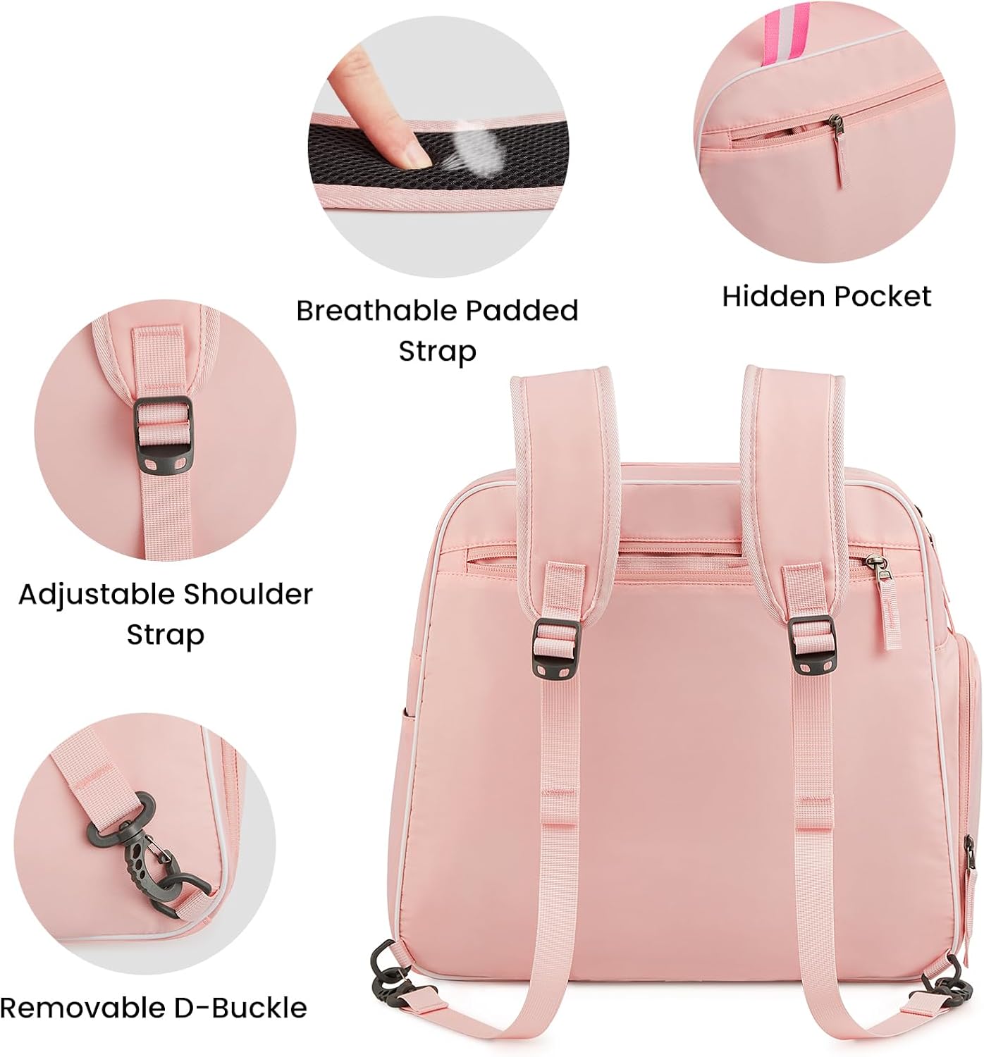 G4Free Pickleball Tote Bag for Women with Shoe Compartment, Fits 2 Paddles
