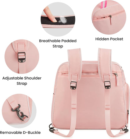 G4Free Pickleball Tote Bag for Women with Shoe Compartment, Fits 2 Paddles