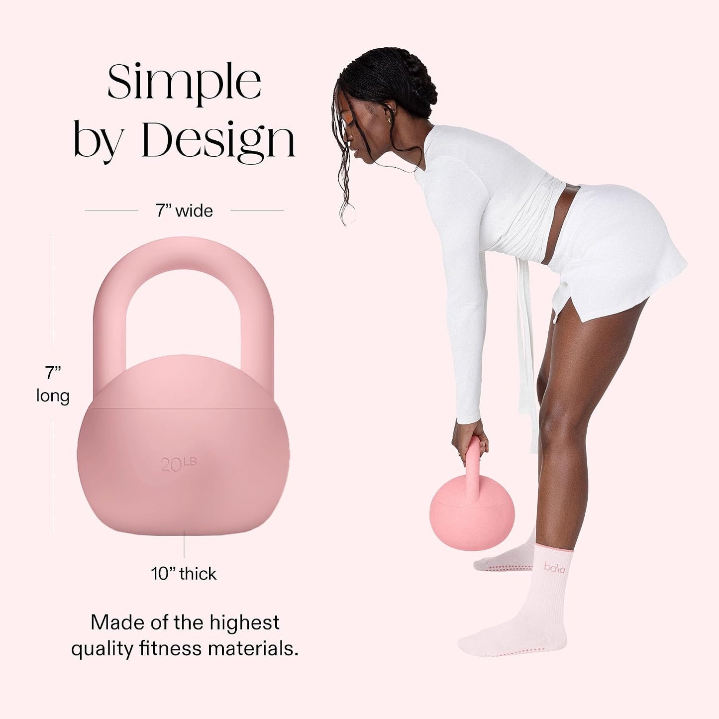 Bala Kettleball, Soft Kettlebell for Women - Kettlebells Strength & Core Training Equipment for Home Gym Workouts - Anti-Slip Grip Exercise Weights with Cushioned Impact-Resistant Base
