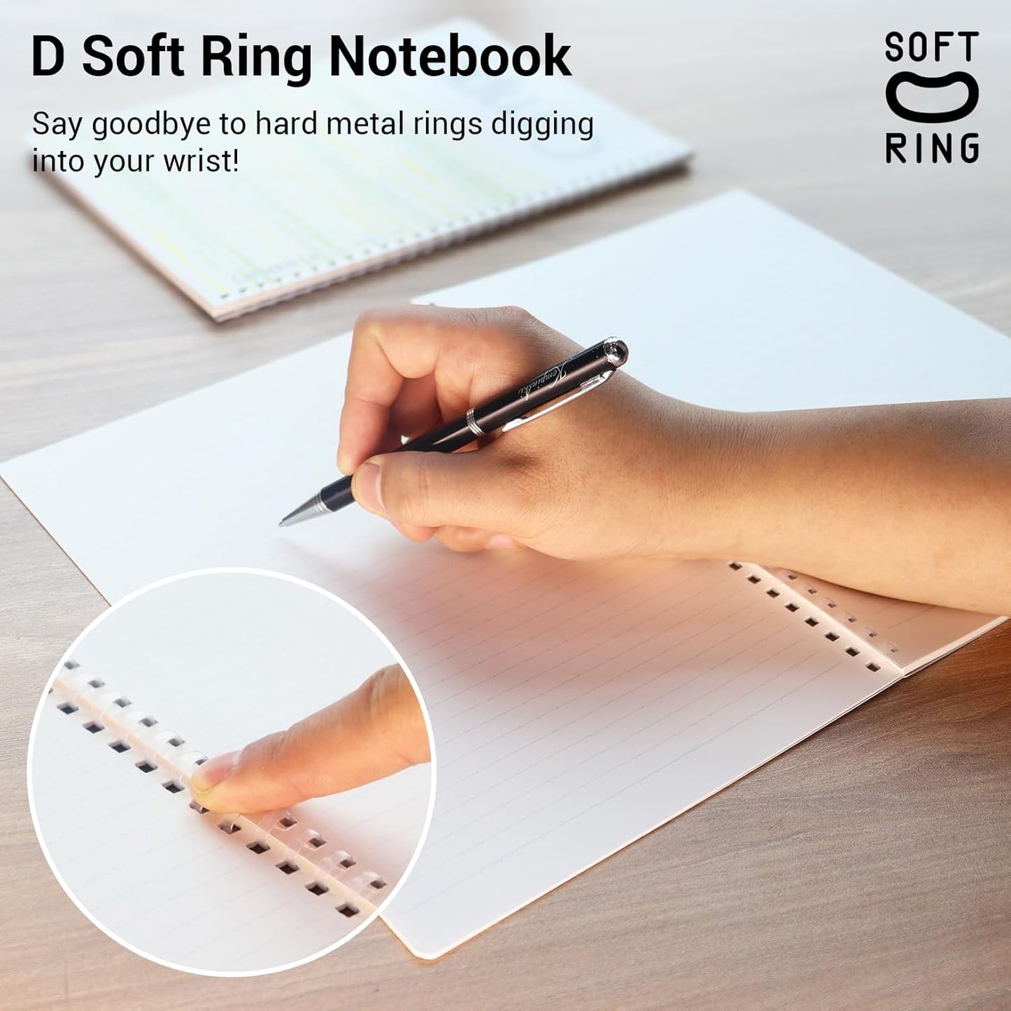 Kokuyo Spiral Notebook Journal, 4 Pack Campus B5 Soft Ring Notebooks with Dotted A 7mm Rule, 40 Sheets, Aesthetic 1 Subject Notebook in Blue Pink Yellow Green, College Office Note Taking