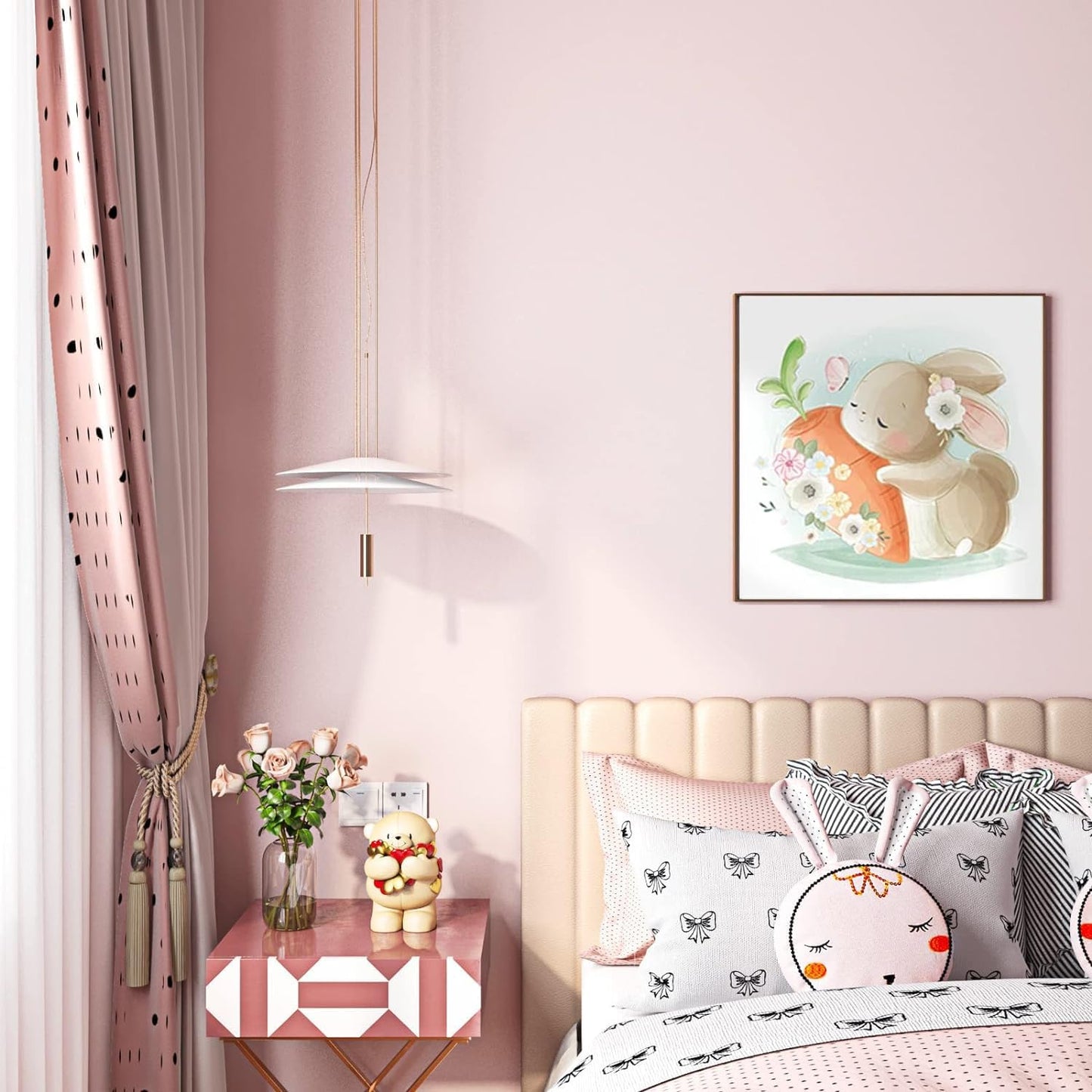 Livelynine Pastel Pink Wallpaper Peel and Stick Light Pink Contact Paper Waterproof 15.8x78.8 Removable Blush Girly Wall Paper for Bedroom Girls Room Nursery Bathroom Kitchen Vinyl Wrap for Cabinets