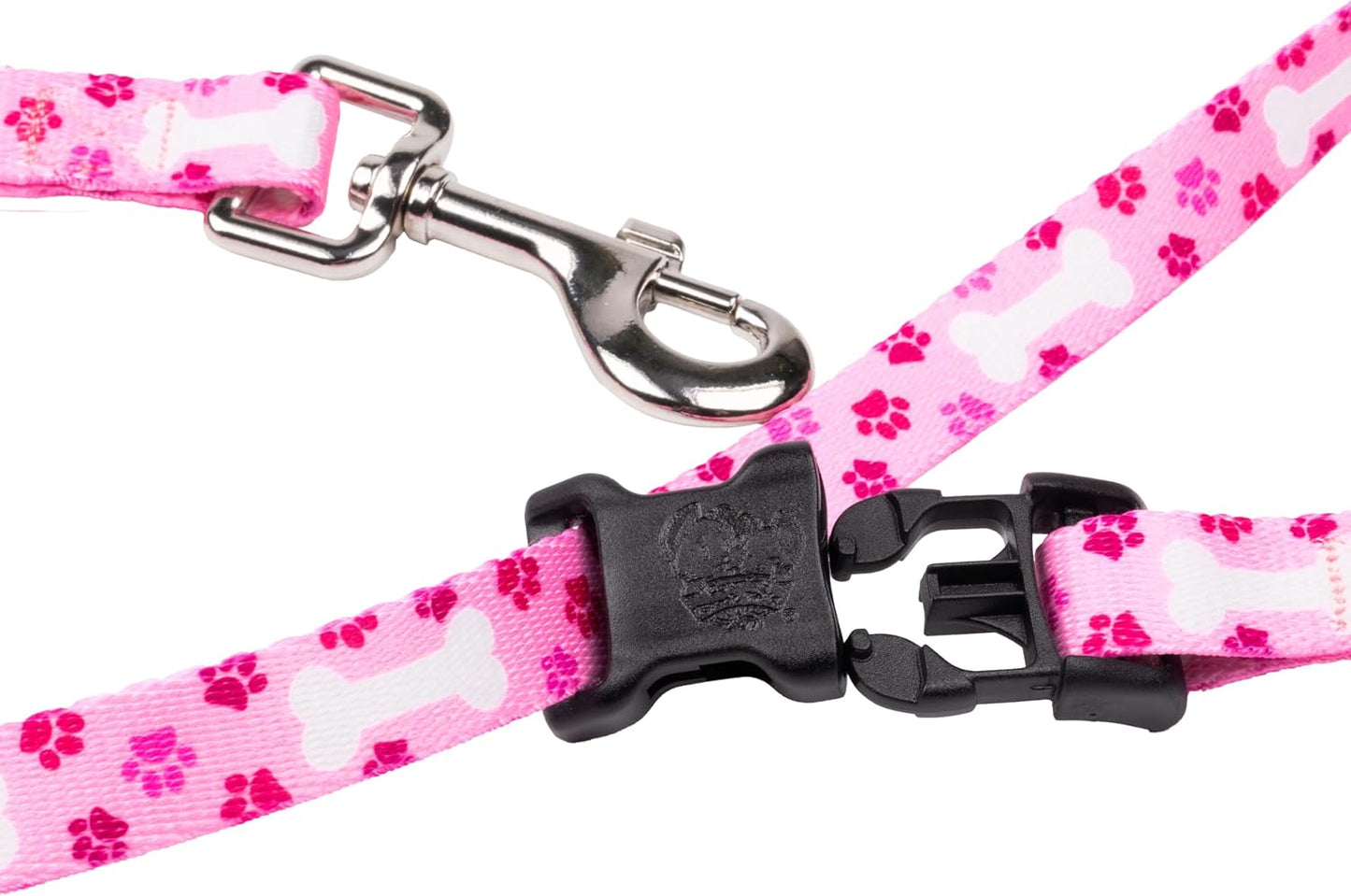 Country Brook Petz - Pink Oh My Dog Grooming Loop with Quick Release Buckle Featuring Unique Designs for Any Style (5/8 Inch)