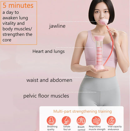 Digital Breathing Dumbbells with Adjustable air holes, Load Bearing Breathing Training Device, Abdominal Breathing Capacity,Slimming Belly, Breathing Resistance Training Dumbbells (Pink)