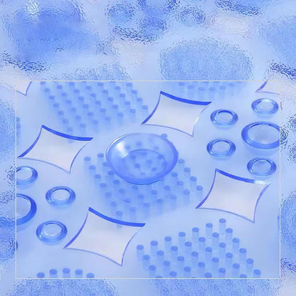 Transparent Anti-Slip Shower Mat with Suction Cups, Clear Bathroom Shower Stall Floor Mat, Machine Washable Bath Mat for Tub Non Slip with Drain Holes, Soft on Feet,Pink,34x69cm/13x27in