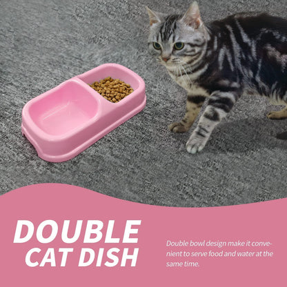 PAWISE Small Cat Litter Box,14.3 x 10.6 x 2.5 Kitten Litter Box Starter Kit,Low Entry Baby Kitten Training Litter Box with Scoop, Bowls,Cat Mouse Toy and Ball Toy,First Catty Owner Essentials(Pink)