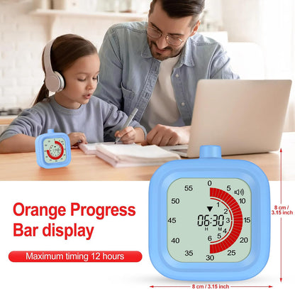Digital Visual Timer for Kids 12hours Countdown countup Kitchen Timer Student Timer Gym Timer (Pink)