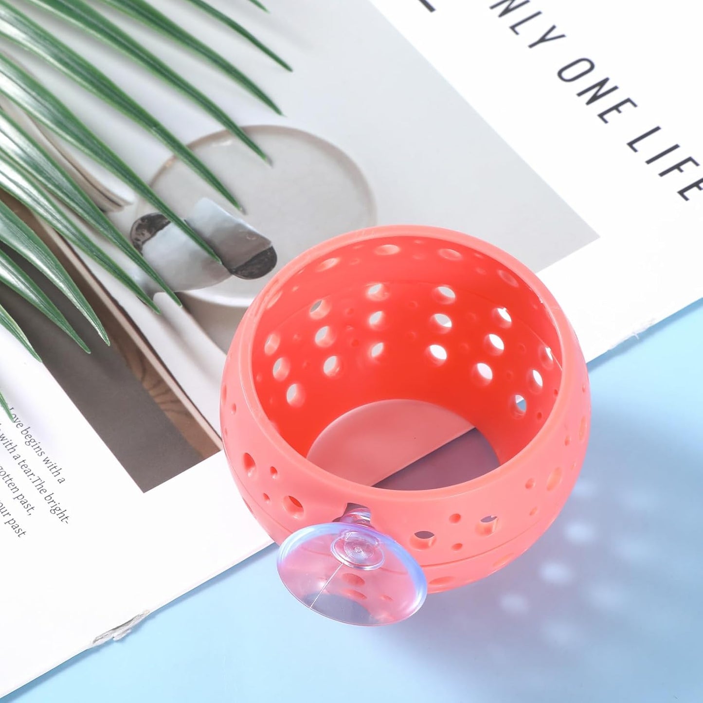 Betta Bulb Hide, Betta Tunnel Shrimp Cave Aquarium Fish Hideout with Suction Cup Aquarium Cave Decor for Shrimp, Guppies Guppy Hiding Resting (Pink)