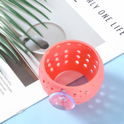 Betta Bulb Hide, Betta Tunnel Shrimp Cave Aquarium Fish Hideout with Suction Cup Aquarium Cave Decor for Shrimp, Guppies Guppy Hiding Resting (Pink)