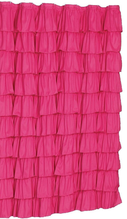 Flamenco Ruffle Shower Curtain (Pink)