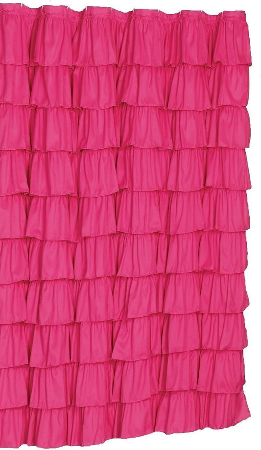 Flamenco Ruffle Shower Curtain (Pink)