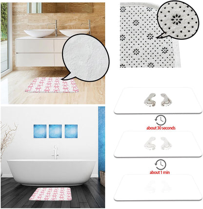 Cute Bow Bath Mat Pink Bownot Aesthetic Modern Bathroom Mat Rug Memory Foam Doormat，17.8x29.5 Inch