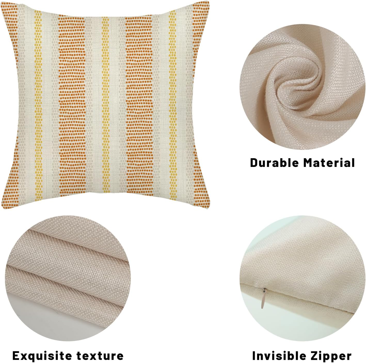Pink Sage Green Pillow Covers 18x18 Inch 2 Pcs Boho Preppy Polka Dots Striped Decor Throw Pillows Modern Geometric Outdoor Farmhouse Decoration Pillowcase Linen Cushion Cover for Couch Sofa