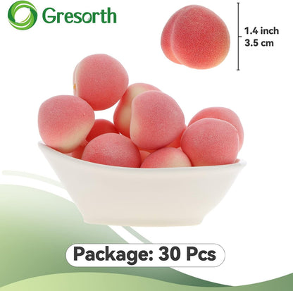 Gresorth 30pcs MINI Artificial Peach Decoration Fake Fruit Home Party Christmas DIY Material - 3.5 cm