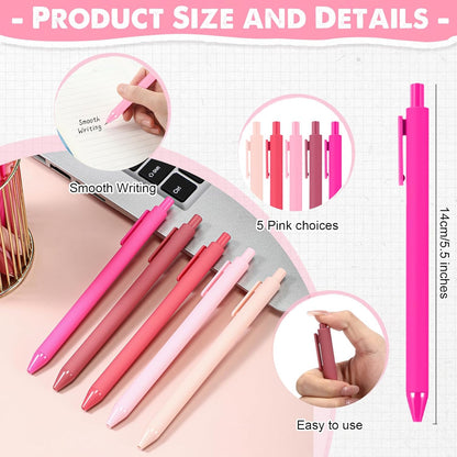 Eaasty 20 Set Mini Notebooks with Ballpoint Pens Bulk Graduation Gift for Teacher Students Small Pocket Notepads Composition Journals Employee Appreciation Gift for Nurse Staff(Pink Series Colors)