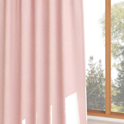 UPOPO Pink 3 Pieces Tier Curtains and Valance Set Kitchen Window Curtain Over Sink Linen Textured Caravan Small Short Bathroom Half Window Cafe Basement Rod Pocket 54"x18"/27"x36"